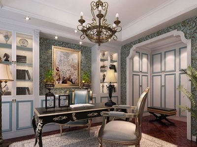 武漢武漢國博新城歐式四居室裝修效果圖_199平米13萬裝修設計案例