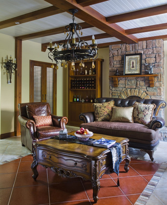 武漢別墅裝修湯遜湖壹號美式風格方案展示