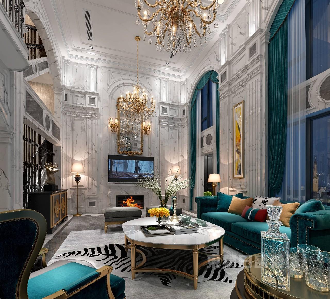 別墅裝修內部曝光!卡爾頓莊園700㎡別墅法式輕奢,武漢裝修案例