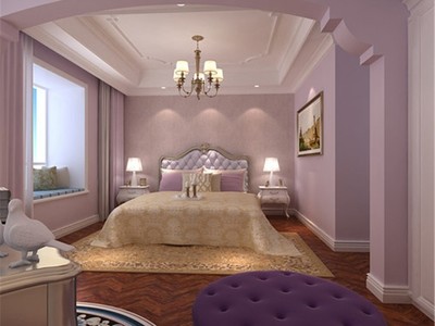 武漢保利香頌法式四居室裝修效果圖_132平米9萬裝修設計案例