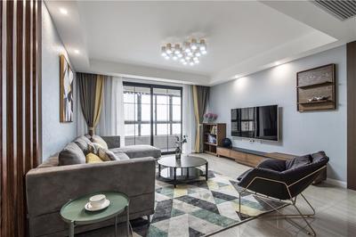 武漢漢口新界廣場5號公館現代四居室裝修效果圖_142平米15萬裝修設計案例