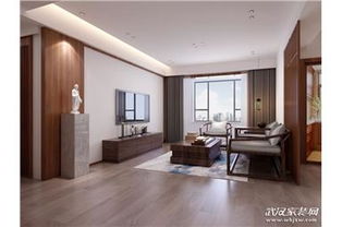 奧山世紀城100平新中式風裝修效果圖 三室兩廳的中式古典雅韻