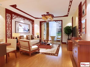 武漢中信城中式古典三居室裝修設計案例 125平米10萬打造典雅家居