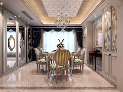 武漢國博新城199㎡歐式四居室 13萬打造典雅大宅的裝修設計案例